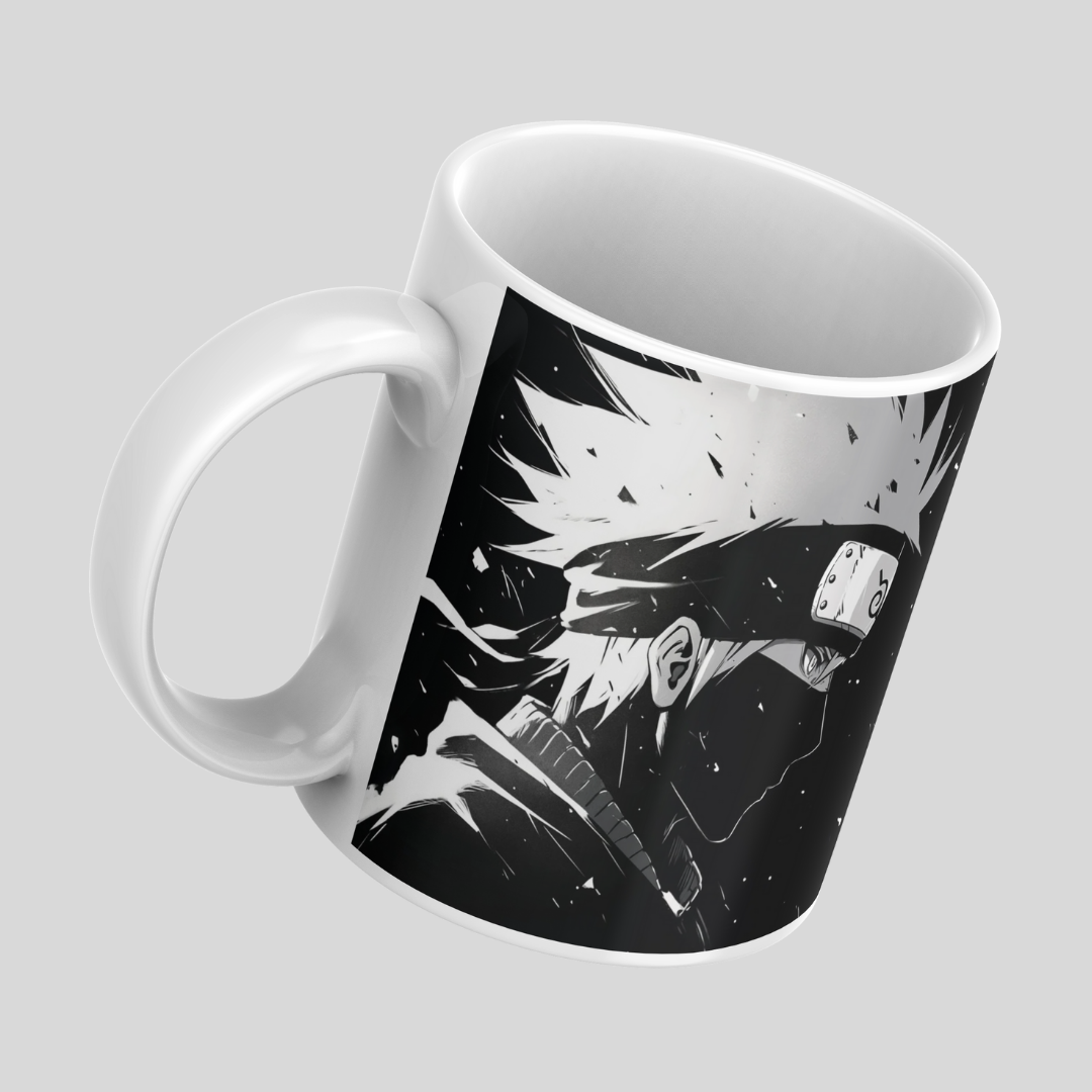 Kakashi Naruto Anime Printed Premium Quality Coffee Mug (350ml) Ceramic White Mug