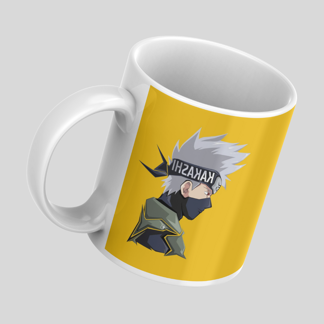 Kakashi Naruto Anime Printed Premium Quality Coffee Mug (350ml) Ceramic White Mug