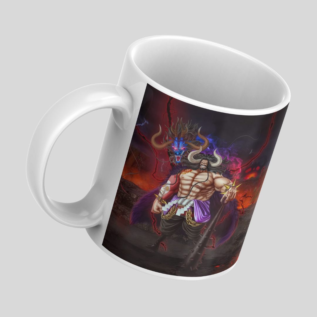 Kaido One Piece Anime Printed Premium Quality Coffee Mug (350ml) Ceramic White Mug