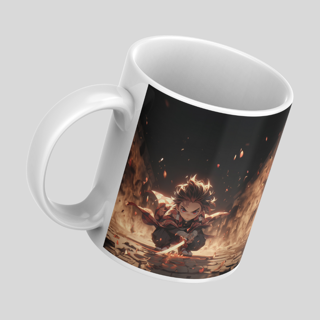 Tanjiro Kamado Anime Printed Premium Quality Coffee Mug (350ml) Ceramic White Mug