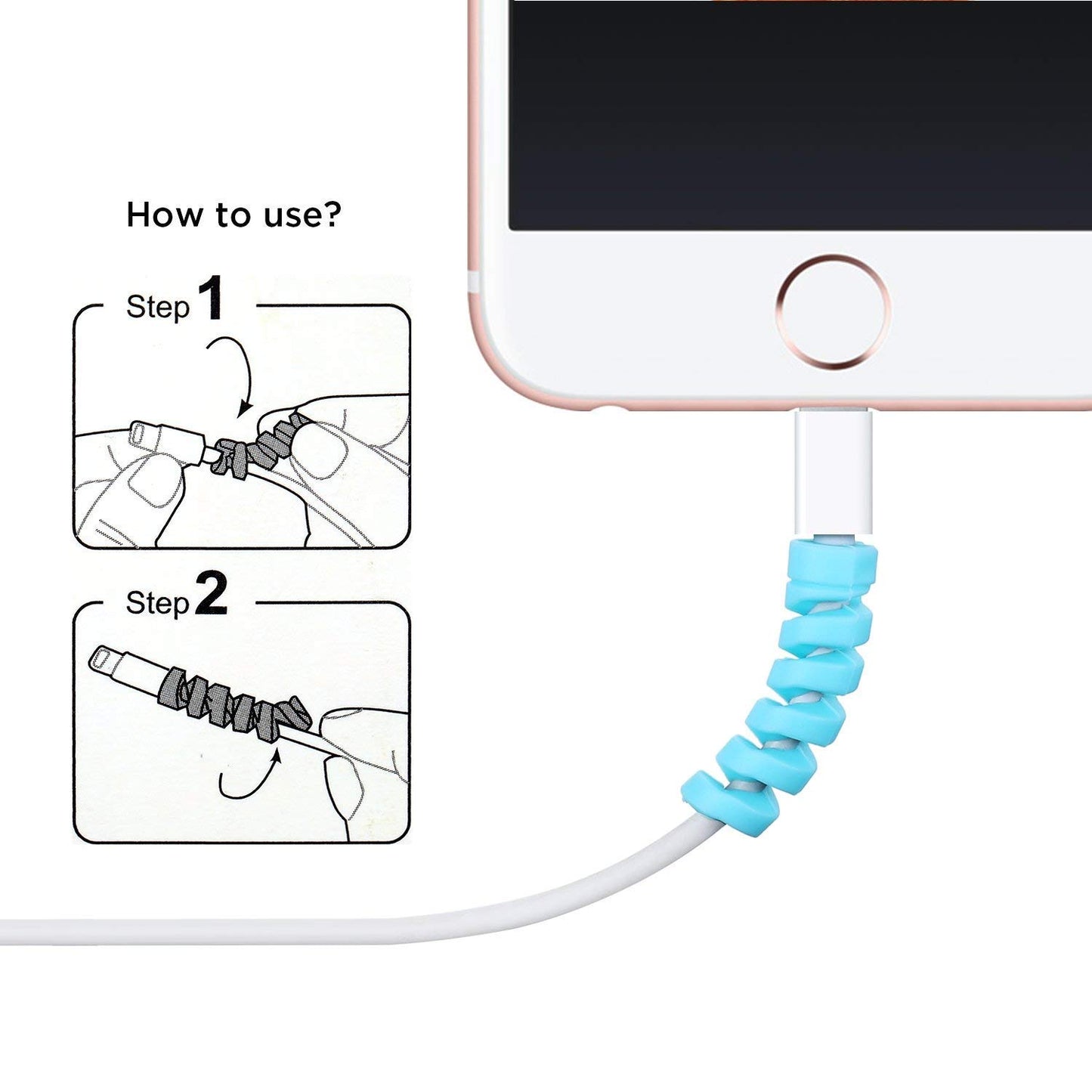 Charger Cable Protector Data Cable Saver Set of 1 (4 Pieces)