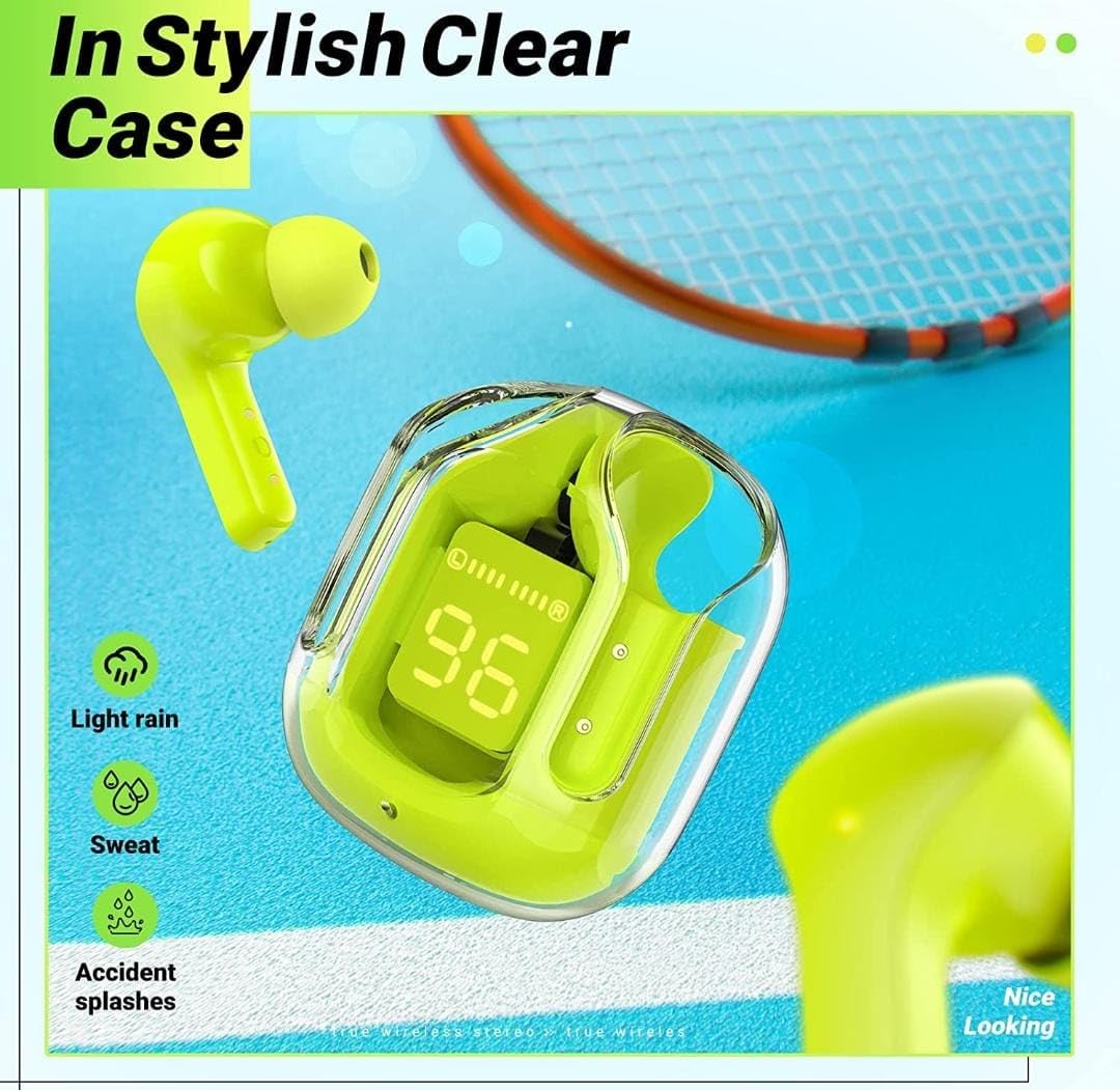 Ultra Pods TWS Earbuds Transparent Design 30Hrs Battery Backup