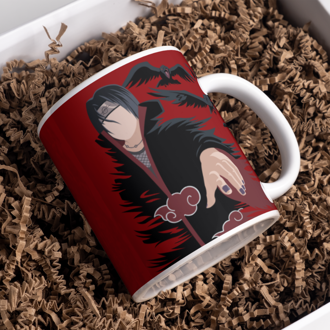Itachi Uchiha Anime Printed Premium Quality Coffee Mug (350ml) Ceramic White Mug