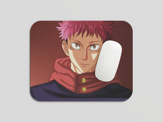Yuji Itadori Anime Printed Mouse Pad Premium Quality With Anti-Slip Rubber Base
