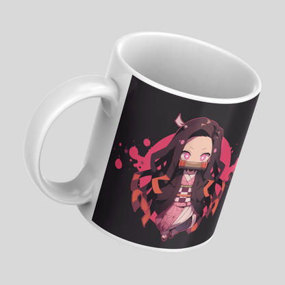 Nezuko Kamado Anime Printed Premium Quality Coffee Mug (350ml) Ceramic White Mug