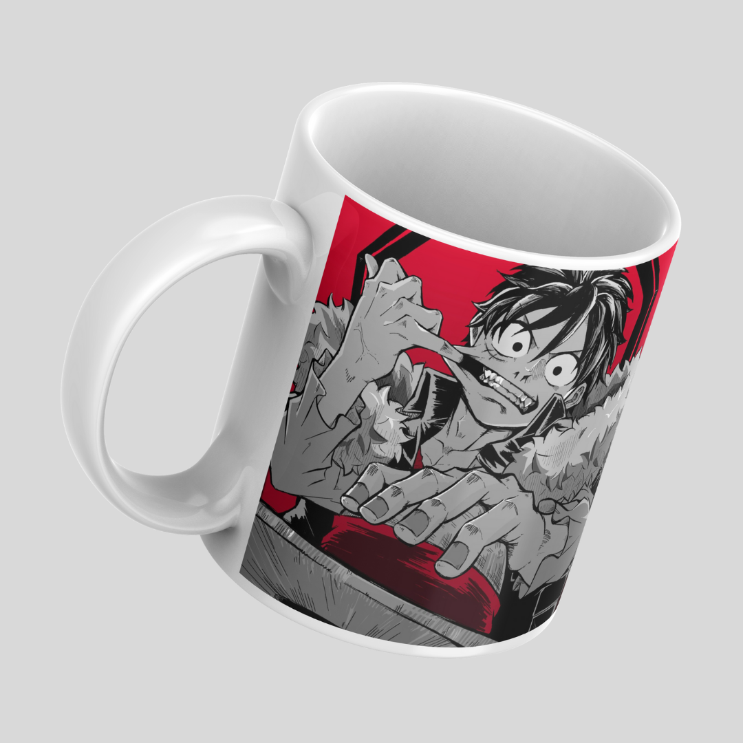 One Piece Luffy Anime Printed Premium Quality Coffee Mug (350ml) Ceramic White Mug