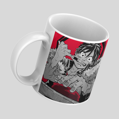 One Piece Luffy Anime Printed Premium Quality Coffee Mug (350ml) Ceramic White Mug
