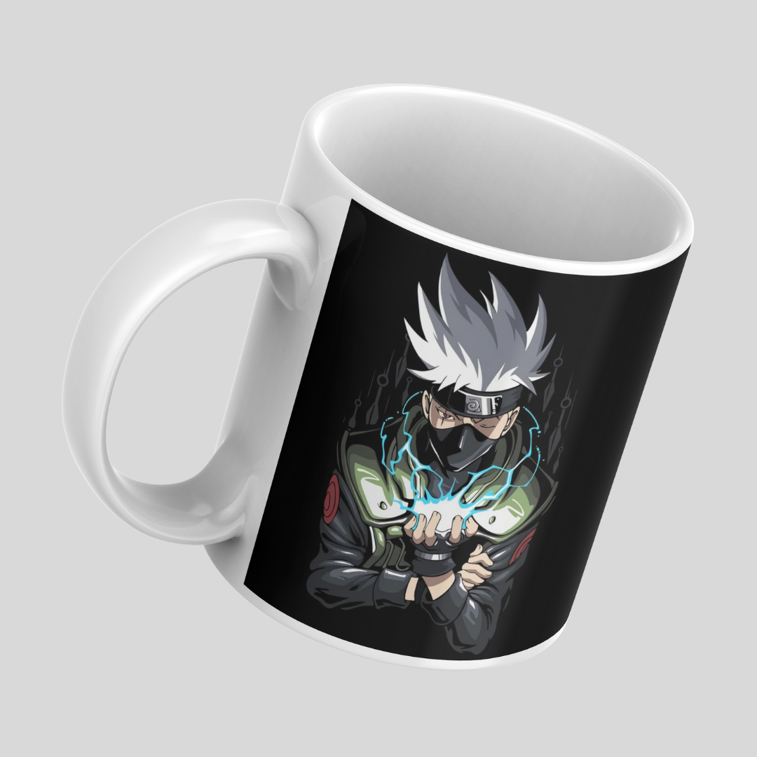 Kakashi Naruto Anime Printed Premium Quality Coffee Mug (350ml) Ceramic White Mug