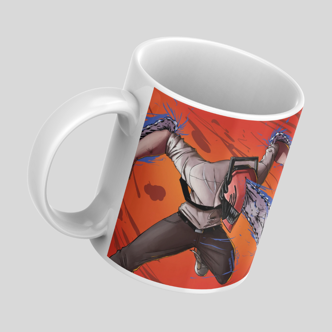 Chainsaw Man Anime Printed Premium Quality Coffee Mug (350ml) Ceramic White Mug
