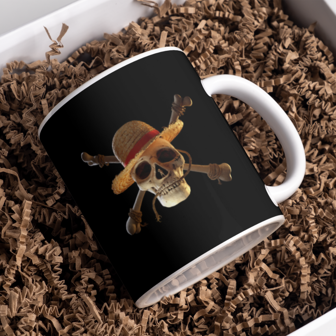 One Piece Skull Anime Printed Premium Quality Coffee Mug (350ml) Ceramic White Mug
