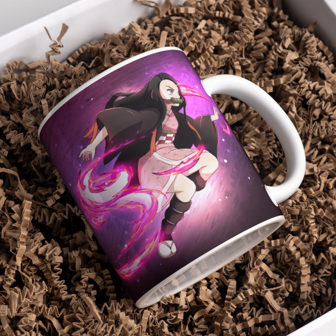 Nezuko Kamado Anime Printed Premium Quality Coffee Mug (350ml) Ceramic White Mug
