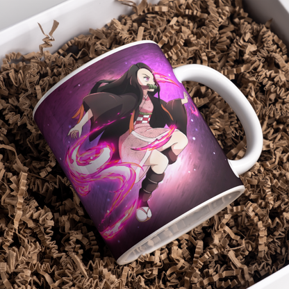 Nezuko Kamado Anime Printed Premium Quality Coffee Mug (350ml) Ceramic White Mug