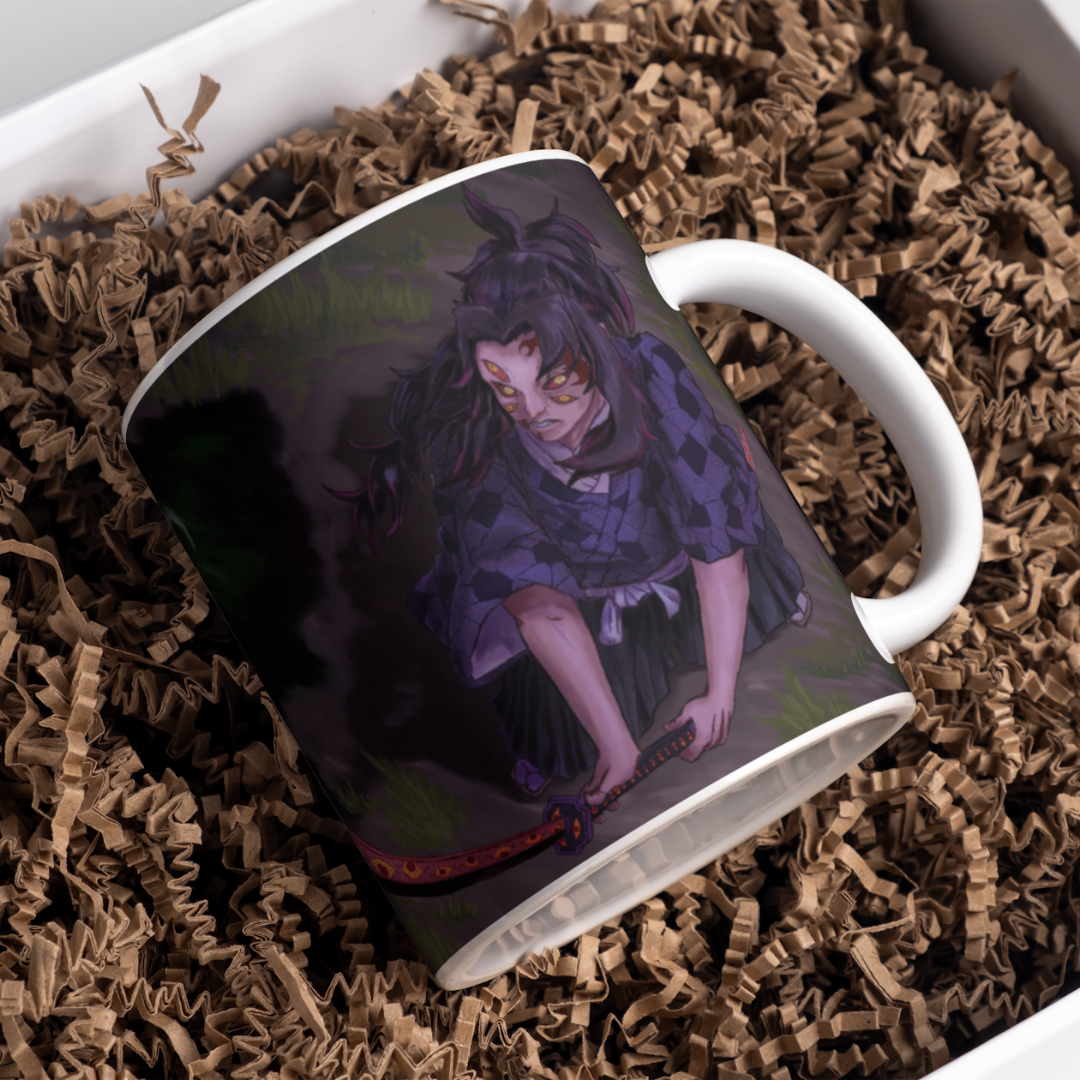 Kokushibou Demon Slayer Anime Printed Premium Quality Coffee Mug (350ml) Ceramic White Mug