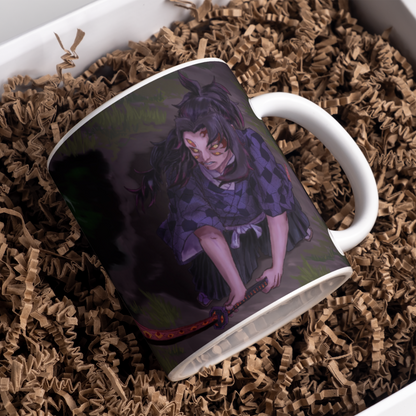 Kokushibou Demon Slayer Anime Printed Premium Quality Coffee Mug (350ml) Ceramic White Mug