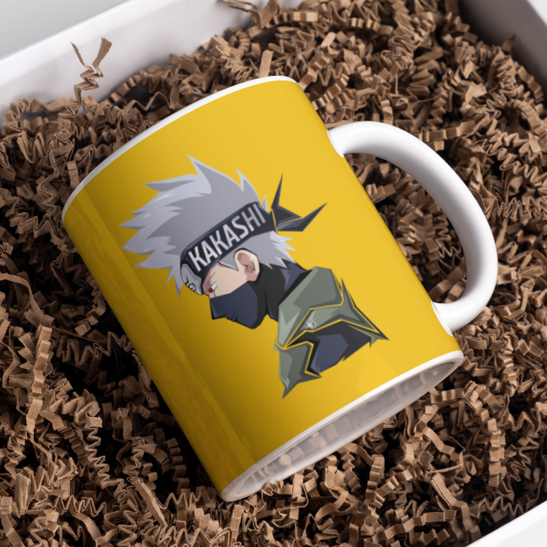 Kakashi Naruto Anime Printed Premium Quality Coffee Mug (350ml) Ceramic White Mug