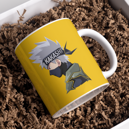 Kakashi Naruto Anime Printed Premium Quality Coffee Mug (350ml) Ceramic White Mug