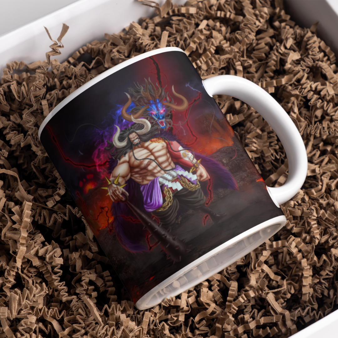 Kaido One Piece Anime Printed Premium Quality Coffee Mug (350ml) Ceramic White Mug