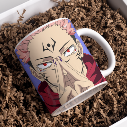 Sukuna Anime Printed Premium Quality Coffee Mug (350ml) Ceramic White Mug