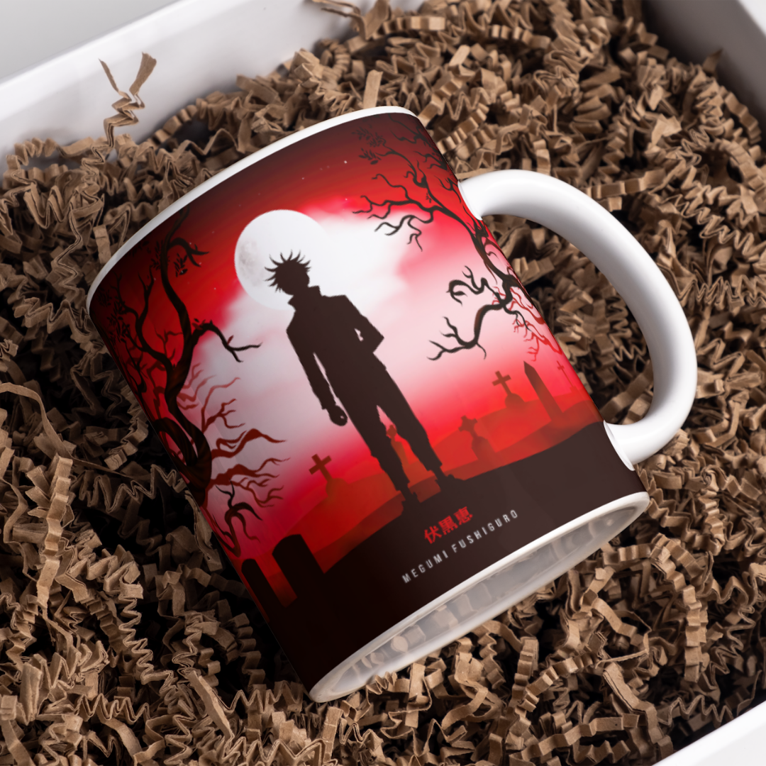 Megumi Fushiguro Anime Printed Premium Quality Coffee Mug (350ml) Ceramic White Mug